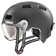 Uvex Fahrradhelm Rush Visor – City-Helm mit Visier und LED-Licht