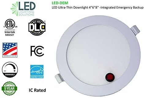 Miniatura 2 de Downlight LED regulable de 8 pulgadas con batería de emergencia de 90 minutos, 18 W, 2700-6000 k, 1,450 lúmenes, 80 CRI  Luz empotrable LED