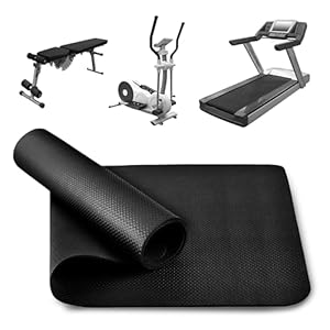 Treadmill Mat, Exercise Equipment Mat Heavy-Duty Protective Floor Walking Pad for Under Stationary Bike, Spin Bike, Fitness Equipment, 180cm x 75cm, Black