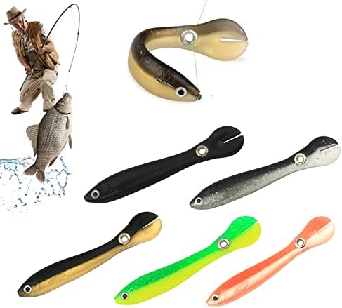 Soft Bionic Fishing Lure, 5/10Pcs Simulation Loach Soft Lure Fishing Bait, Slow Sinking Bionic Swimming Lures, Fishing Soft Plastic Lure, Bionic ...