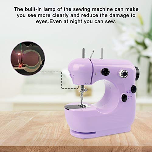 Mini Sewing Machine for Beginners - CS COSDDI Portable Electric Adjustable Speed Sewing Machine with Foot Pedal Extension Table,Handheld Sewing Machine for Kids, Beginners, Household, Crafting DIY