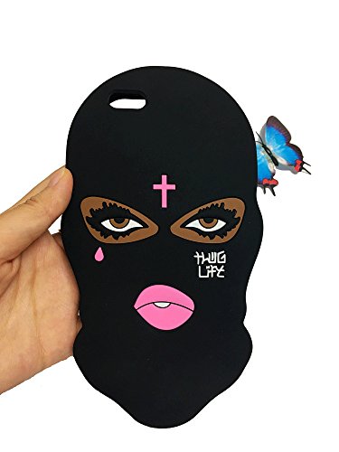 Verylulu Case For Apple Iphone 6 And Iphone 6S (4.7") Goon Thug Life 3D Cute Cartoon Big Eyes Woman Face Masked Teared Girls Jesus Christian Cross Coque Soft Silicone Phone Case Cover Protective #TOP4