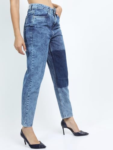 Image of Tokyo Talkies Women's Mom Fit Cropped Jeans| Mid-Rise| Jeans Pant