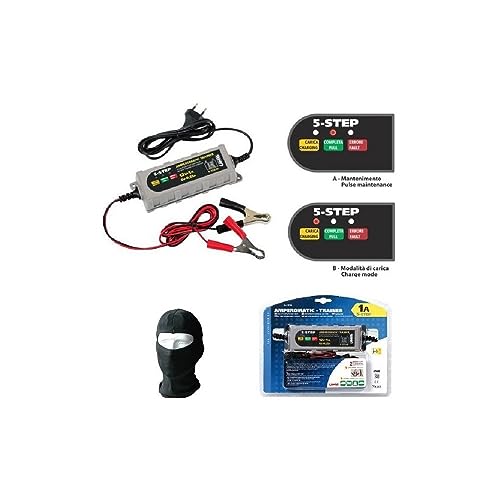 COMPATIBILE CON BIMOTA YB8 1000 PAIOLI CARICA BATTERIA-MANTENITORE DI CORRENTE 6/12V-0,55/1A PER MOTO SCOOTER QUAD BARCHE CAMPER 70178 PER BATTERIE PIOMBO,SM,GEL,AGM UNIVERSALE