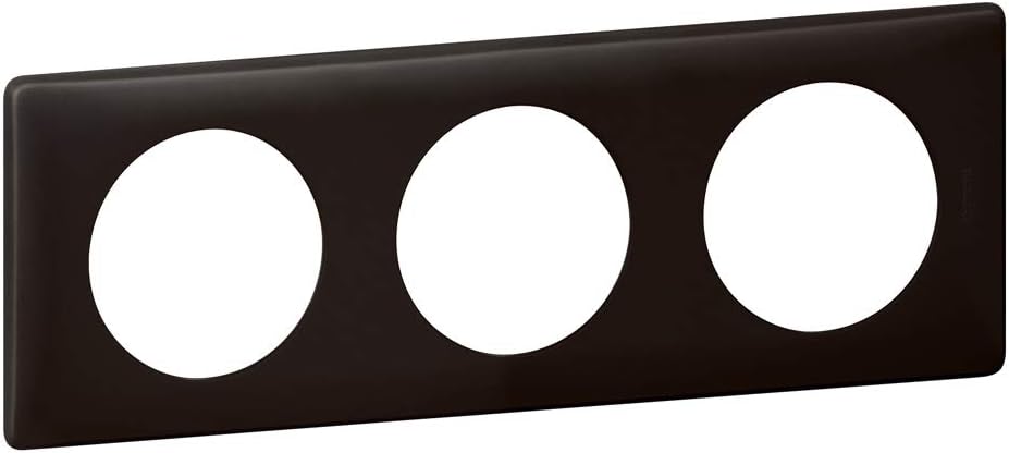 Legrand 066743 Céliane Powdered Plate with 3 Holes Basalt Finish
