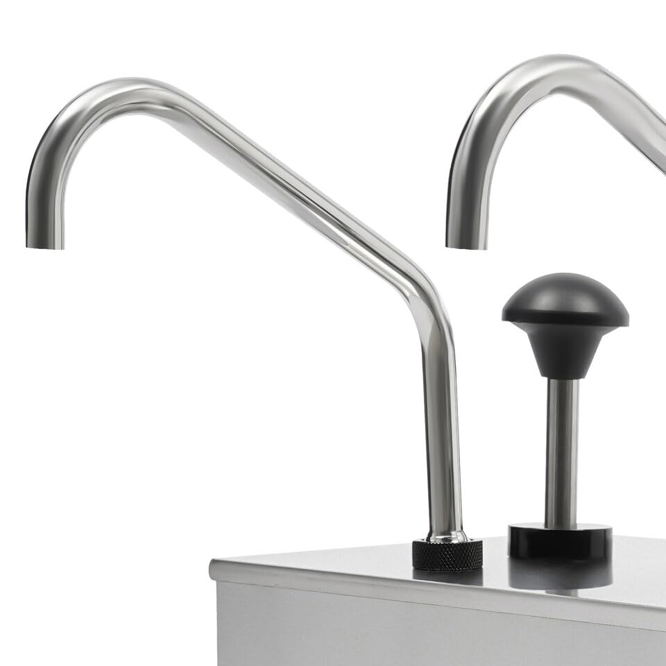 Edelstahl Soßenspender, Pumpe Soßenspender, Soßenspender, Quantitative Dispenser, Senf Sojasauce Ketchup Dispenser, 2X4L.