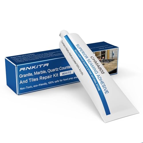 Quartz Countertop Repair Kit (White), Quick-Drying...