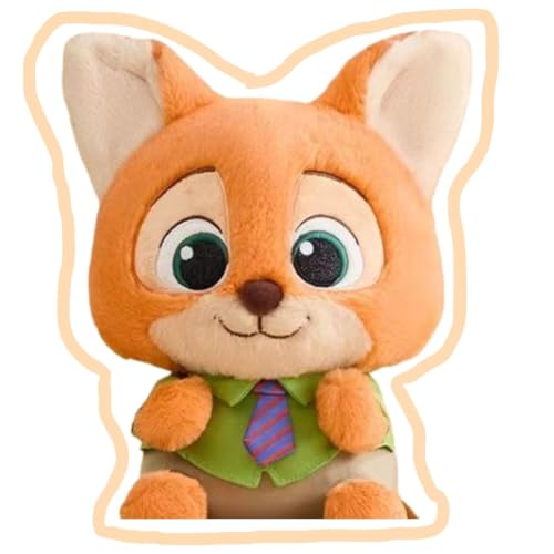 MINISO Disney Zootopia Citizen Series Judy Nick Sitting Doll Stuffed Toy Soft Cute Collectible Birthday Gift (Nick)