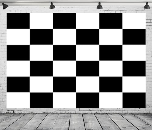 Fondo de Tela BELECO 9x6 ft Cuadriculado Blanco y Negro miniatura 4