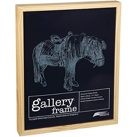 Ambiance Gallery Wood 1.5" Deep Picture Frame - Professional Quality Frames for Stretch Canvas, Artists, Display, Home Decor, & More! - [Natural - 18x24"] Cover