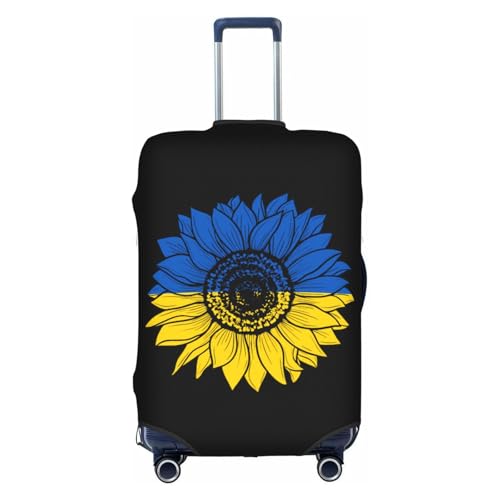 Travel Luggage Cover Vintage Sunflower Ukraine Flag Ukrainian Fashion Washable Baggage Suitcase Protector Fit For Luggage Large