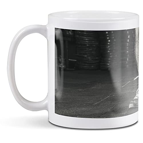 1 x 11oz (284ml) White Ceramic Mug Cup - Kettlebell Gym Workout Design for Coffee Tea Drinks Kitchen Birthday Office Fun #21402