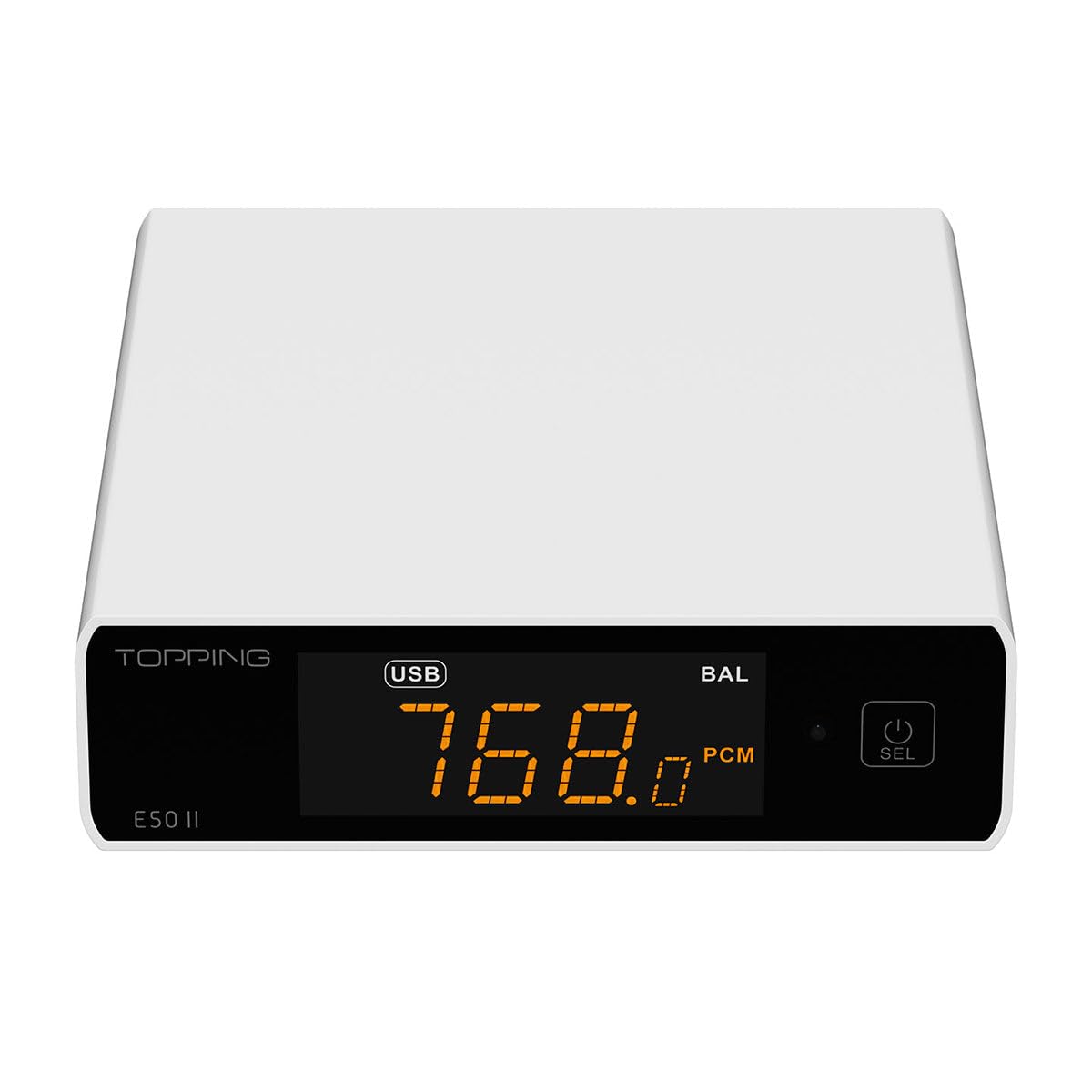 Topping E50II DAC USB kompaktowy na biurko Hi-Res Audio z AK4497S, DSD512, 10-pasmowym PEQ i Bluetooth LDAC do słuchawek i głośników, biały