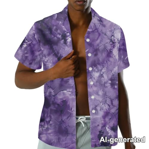 Image of Hawaii Matching Couple Outfits Husband and Wife Clothing Fashionable Mens Casual Shirts Hawaii Dress with Soft Fabric