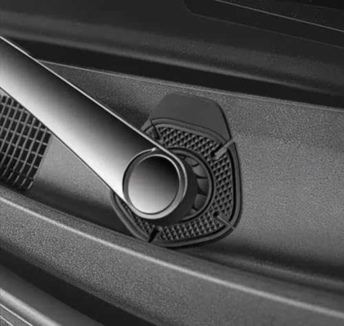 Image of Car Wiper Hole Protection Cover, Universal ABS Protector Pad, Anti-Rust and Debris Guard, Black, 2 Pack