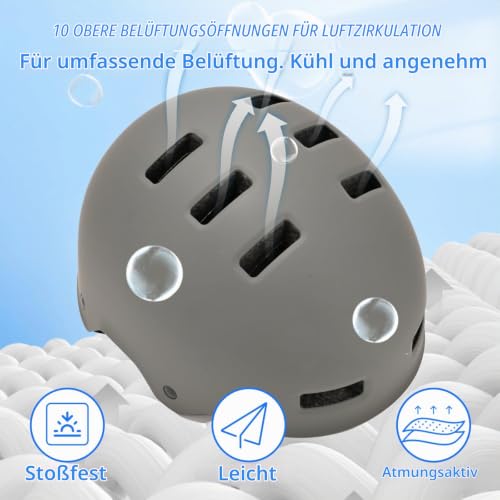 LOKJIJI Verstellbarer Fahrradhelm Skaterhelm für Mädchen Jungen Kinder Jugend Erwachsene… – Ansicht 5