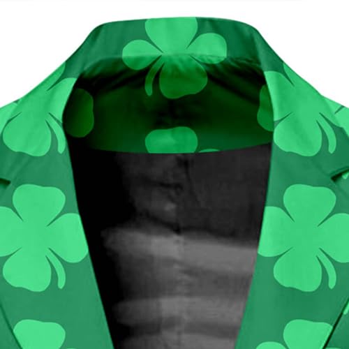 Men's St. Patrick's Day Casual Blazer Slim Fit Long Sleeve Button Notched Lapel Sports Coat Business Suit Jacket with Pocket3