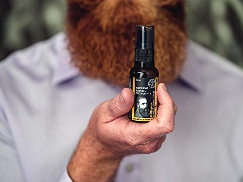 Professor Fuzzworthy's Gentlemans Face & Beard Oil Serum | Best For Normal - Curly - Dry Hair & Good For Sensitive Skin | Natural Organic Men's Grooming - Fragrance Sulfate Paraben Free #TOP2