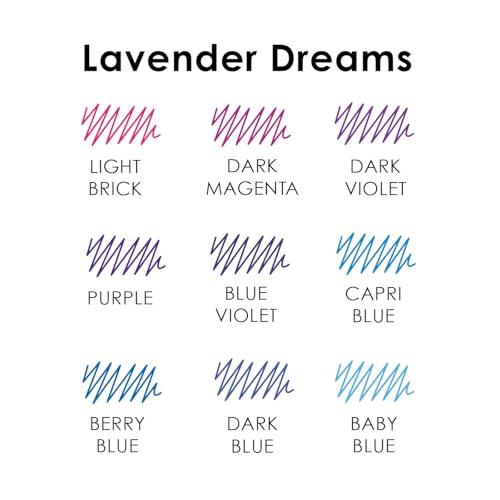 Image of Grabie Erasable Gel Pens, Medium Point 0.7 mm Erasable Pens, Make Mistakes Disappear for Drawing Writing Planner, Pack of 9 Assorted Colors(Lavender Dreams)