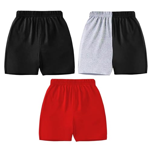 Image of TARSIER Kids Cotton Shorts for Boys & Girls, Multicolour, Combo Pack