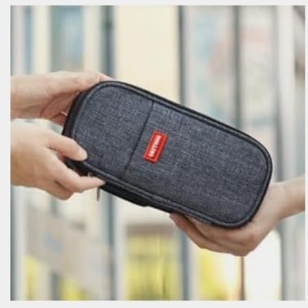 EASTHILL Big Capacity Pencil Pen Case Office College School Large Storage High Capacity Bag Pouch Holder Box Organizer (Deep Gray)