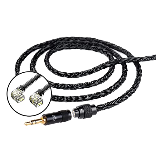 OKCSC AS300 QDC 3,5mm IEM cable mejorado 16 núcleos chapado en plata cable de extensión de reemplazo cable de auriculares de alto rendimiento para KZ ZS10 Pro TRN V80 cable Nucool Cover