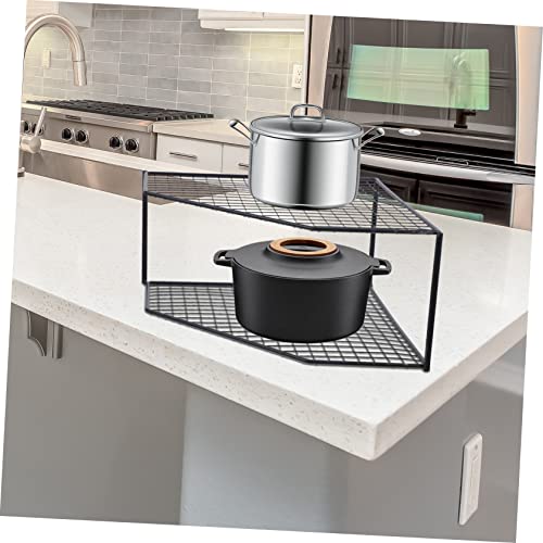Multi-Function Two-Tier Kitchen Pot Storage Rack - Countertop for Pans Space-Saving Tiered Shelf Ideal Corner Shelf for Home & Kitchen nization - Image 2