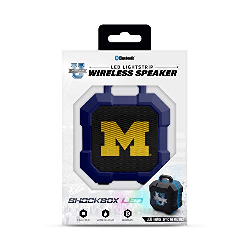 Soar Ncaa Shockbox Led Bluetooth Speaker, Michigan Wolverines #TOP1