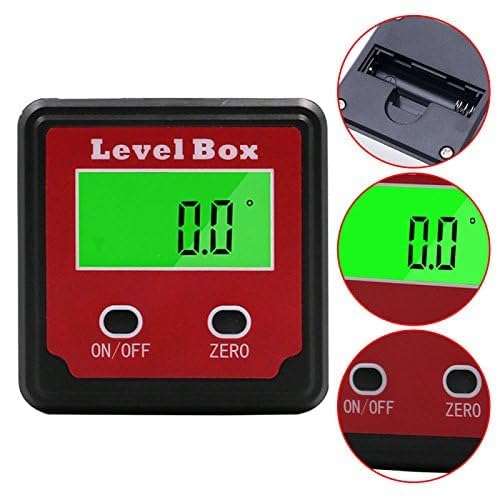 Real Instruments Digital Protractor, Magnetic Level Box Angle Measuring Gauge Inclinometer Compact Angle Finder Portable Angular Measurer Digital Meter (DC125) - Image 4 thumbnail