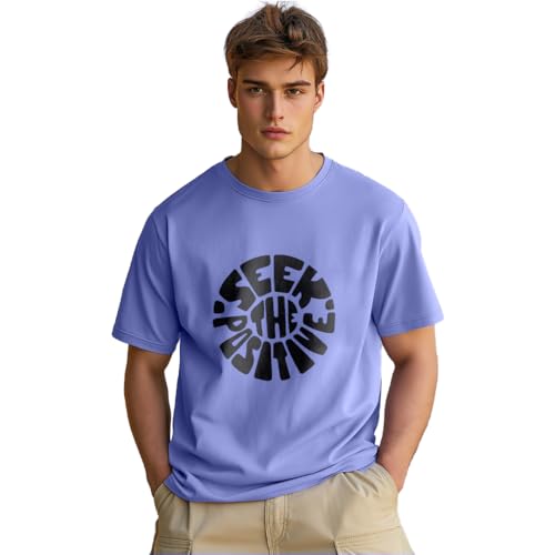 Image of Nobero 100% Cotton T Shirts for Men Stylish | Regular Fit | Graphic Printed T Shirts for Men 180 GSM Combed Cotton | Round Neck Half Sleeve