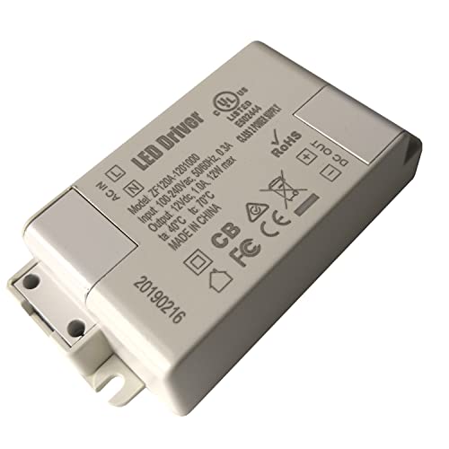 ZF120A-1201000 Adaptateur d'alimentation AC/DC Classe 2 Pilote LED Tension constante 12 W Cover