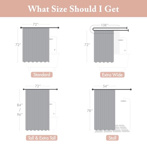 Image of Madison Park Amherst Bathroom Shower Curtain Faux Silk Pieced Striped Modern Microfiber Bath Curtains, 72x84 Inches, Coral