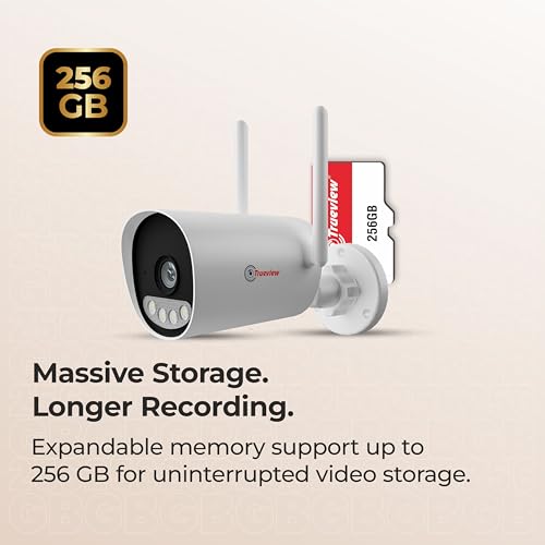 Image of Trueview 3mp All Time Color 4G Sim Based Bullet CCTV Security Camera for Home, Shop, Office, Farm, and Construction Site | IP66 Waterproof Rating | 11 IR (T18292SF-3MP 4G Bullet STQC)