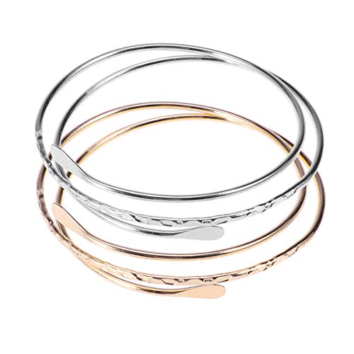 KESYOO Minimalista Simples Bobina Banda BraÃ§o Superior Manguito Braceletes para Mulheres Meninas Pu