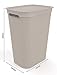 Rotho Brisen Wäschesammler 50l mit Deckel und Griffen, Kunststoff (PP) BPA-frei, anthrazit, 50l (43.1 x 34.0 x 52.9 cm)