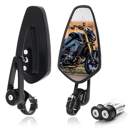 Espejos de manillar para moto que eliminan puntos ciegos en MT-07 MSX125 y Z900