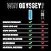 Odyssey Functional Energy Drink for Focus, Cognition & Mood Support 12 Pack - Adaptogenic Drink with 222mg Green Tea Caffeine, Lion’s Mane, Cordyceps, L-Theanine & Ginseng, Sparkling Blue Raspberry