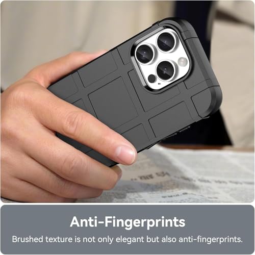 Image of EGOTUDE for iPhone 16 Pro Case | Rugged Shockproof Silicone Anti-Scratch Matte Back Cover, Black