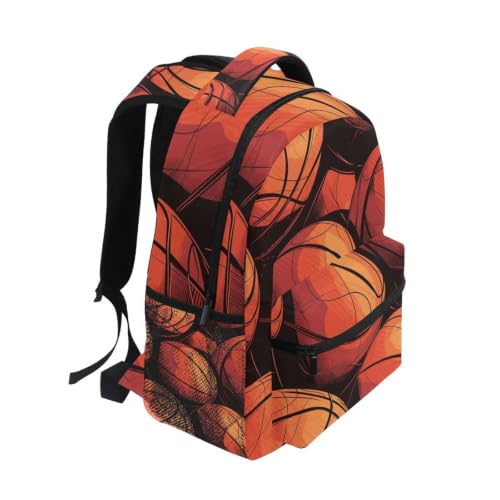 Sac à dos basket orange contre le mal de dos des étudiants - 2