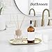 Oqqlin 12 Pcs Gold Decorative Tray, 7 x 3.5 Inch Oval Gold Vanity Tray Metal Bathroom Jewelry Trays Stainless Steel Serving Trays for Jewelry, Perfume, Snack, Food