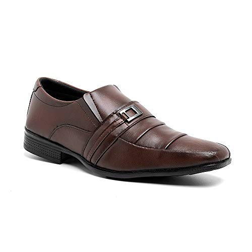 Sapato social buckle marrom fivela Slin Tamanho:37