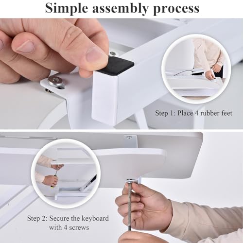 Generic 38-Inch Pneumatic Standing Desk Converter with Dual-Monitor Tray — view 8