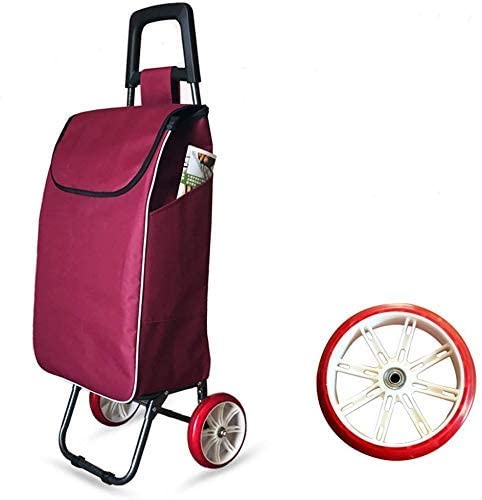 Einkaufstrolley auf Rädern Multifunktions-Einkaufswagen Klapptrolley Große Kapazität Leichter Trolley Rädern Push Cart…