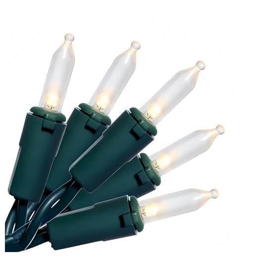 JinBest 100 LED Warm White Green Wire Christmas String Lights, UL Certified and Commercial Decorative Lighting String 35 Ft, for Indoor Outdoor Christmas Trees, Patio, Trees.