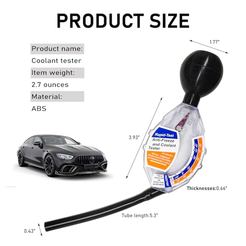 Image of KVAEY 2PCS Coolant Tester Accessory, Automotive Professional Antifreeze Densitometer Freezing Testing Tool, Universal Coolant Hydrometer Tester for Winter and Summer, Car Accessories
