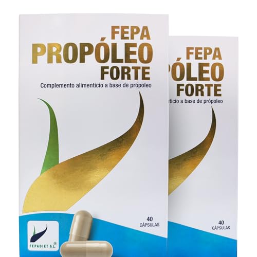 FEPA Propoleo Forte – 40 Cápsulas Pack de 2 – Cápsulas con Extracto de Propóleo – Complemento Alimenticio con Antioxidantes de Origen Vegetal – Aporte Nutricional Diario – Fepadiet