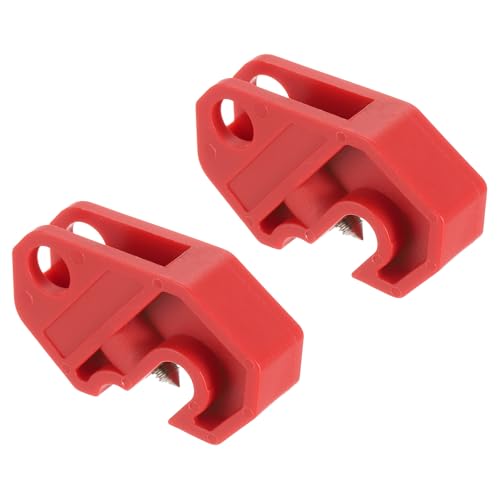 MECCANIXITY 2pcs Circuit Breaker Lockout Industrial Grade Miniature Loto Device Breaker Switch for Electrical Universal Single and Multi Pole Lockout
