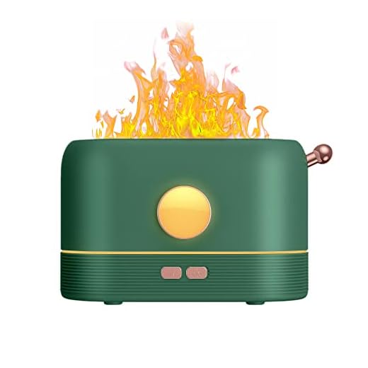 difusor de aroma de llama,ERYUE Humidificador de aire con aroma de llama de simulación Humidificador de niebla 2 en 1 de escritorio y difusor de aromaterapia para aceite esencial con lámpara de atmósf