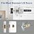 BIWIBON Fingerprint Door Lock, 5 in 1 Finger Print Door Knob with Smart APP/Fingerprint/IC Cards/Password/Backup Keys, Smart Door Knob with Keypad for Bedroom, Office, Apartment, Square Silver