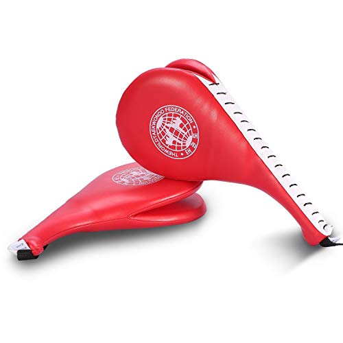 Yosoo 1 Pair of Taekwondo Double Kick Pad Target Tae Kwon Do Karate Kickboxing Training TKD Kicking Pad Practice Kick Target Training Double Face Kick Foot Pad Martial Arts Equipment Sporting Goods Pa